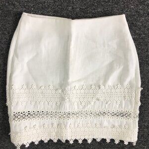 H&M Ivory Mini Skirt lace